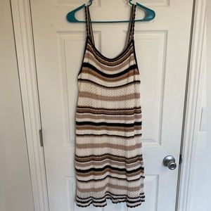 American Eagle striped crochet dress